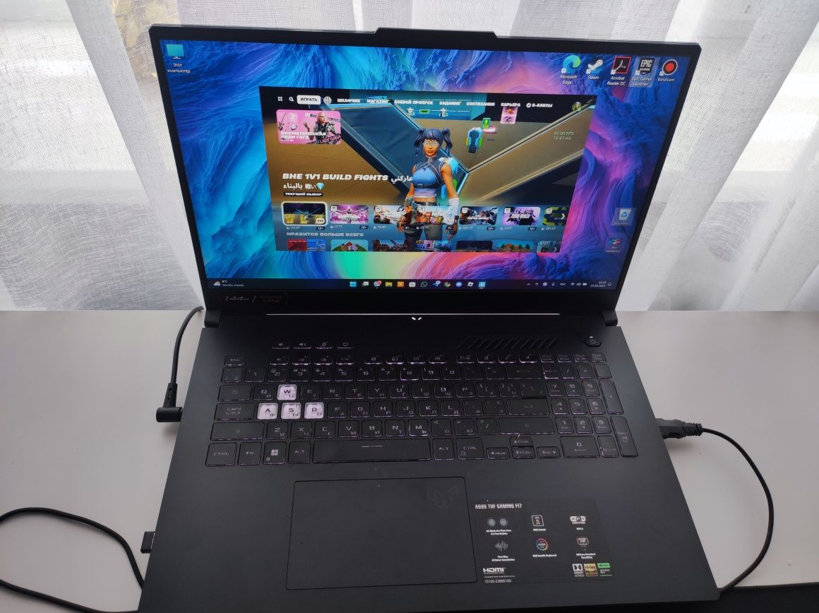Ноутбук ASUS TUF Gaming F17 FX707ZC4-HX028