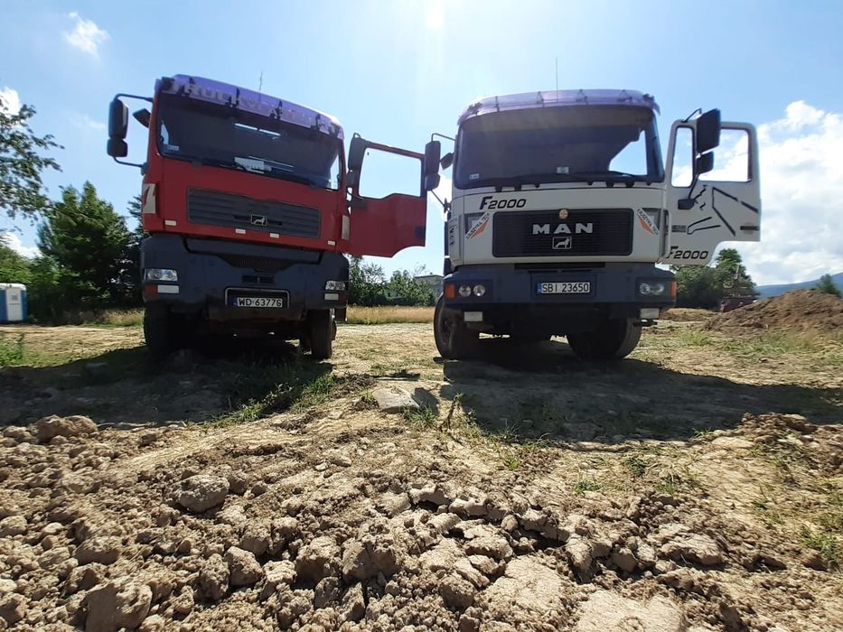 Usługi transport wywrotka roboty ziemne kruszywa koparka