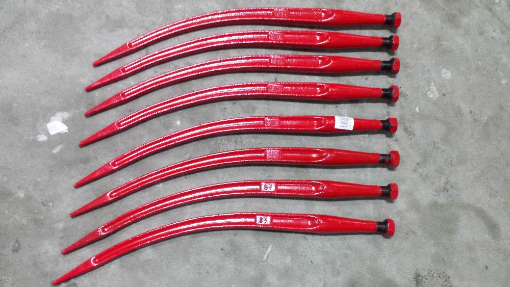 Ząb Palec Kuty Widły ładowacza Tur Zamykający 680mm Wygięty WYSYŁKA
