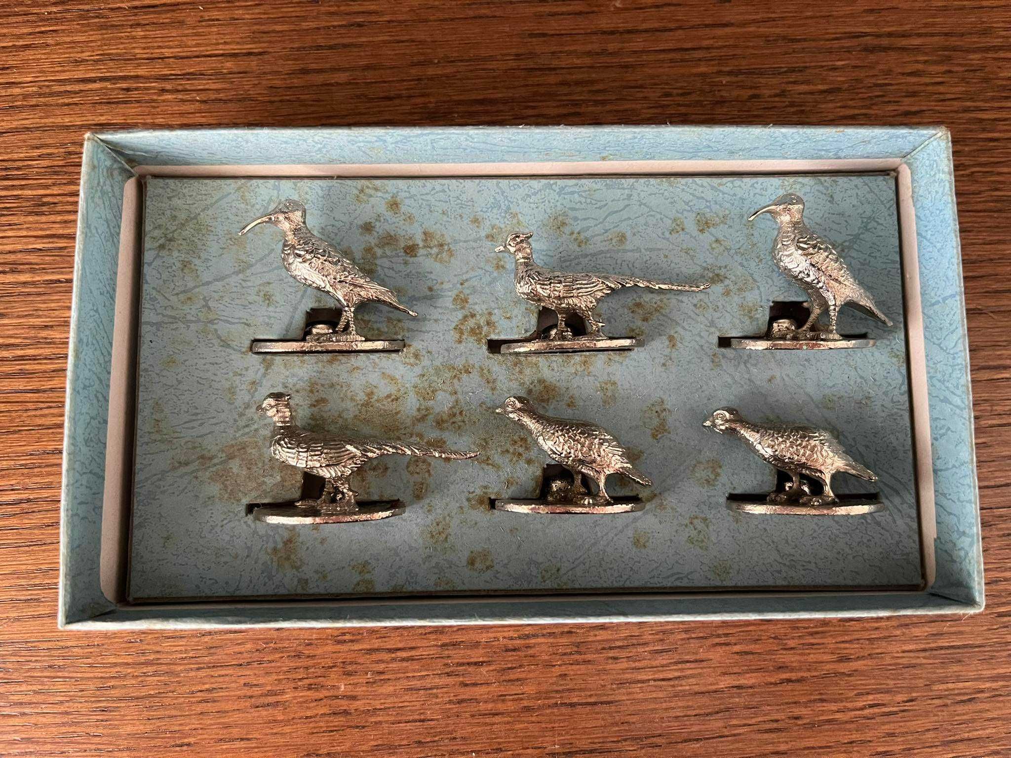 Ptaki metalowe figurki wizytowniki