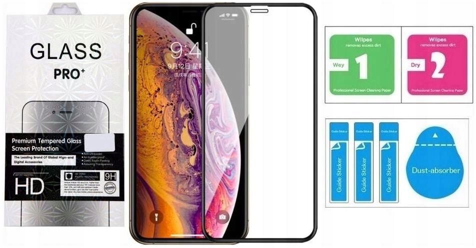 Szkło Hartowane 9H 5D Do Iphone X Xs 11 Pro Zestaw