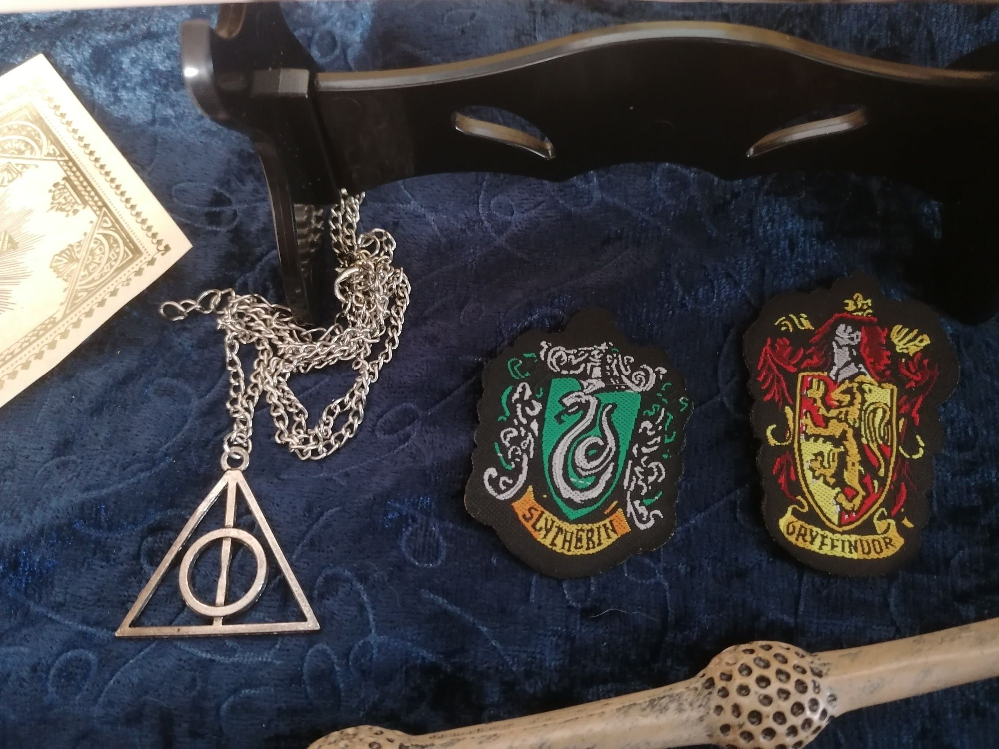 Harry Potter conjunto de varinhas Harry Potter e Voldemort com suporte