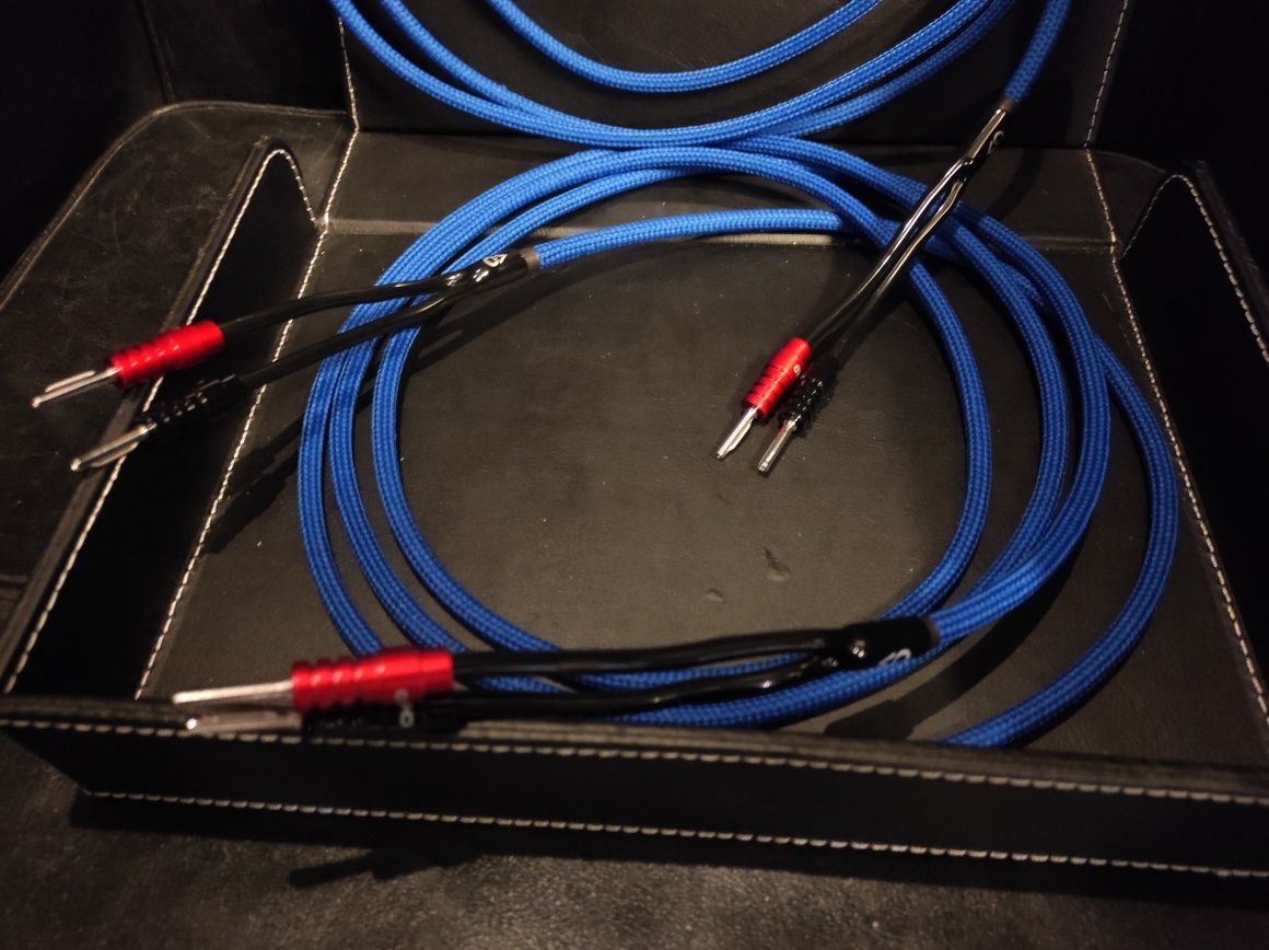 Blue Chord Odyssey X banan Ohmic zaciskane splitery konfekcja kabli