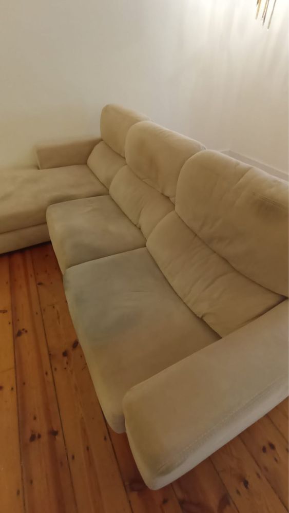 Sofa bege chaise longue