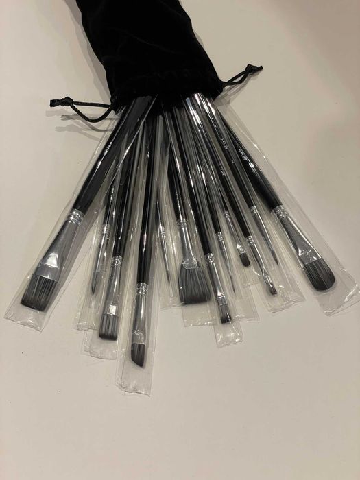 Zestaw pędzli malarskich do farb olejnych, 12 szt (C112)