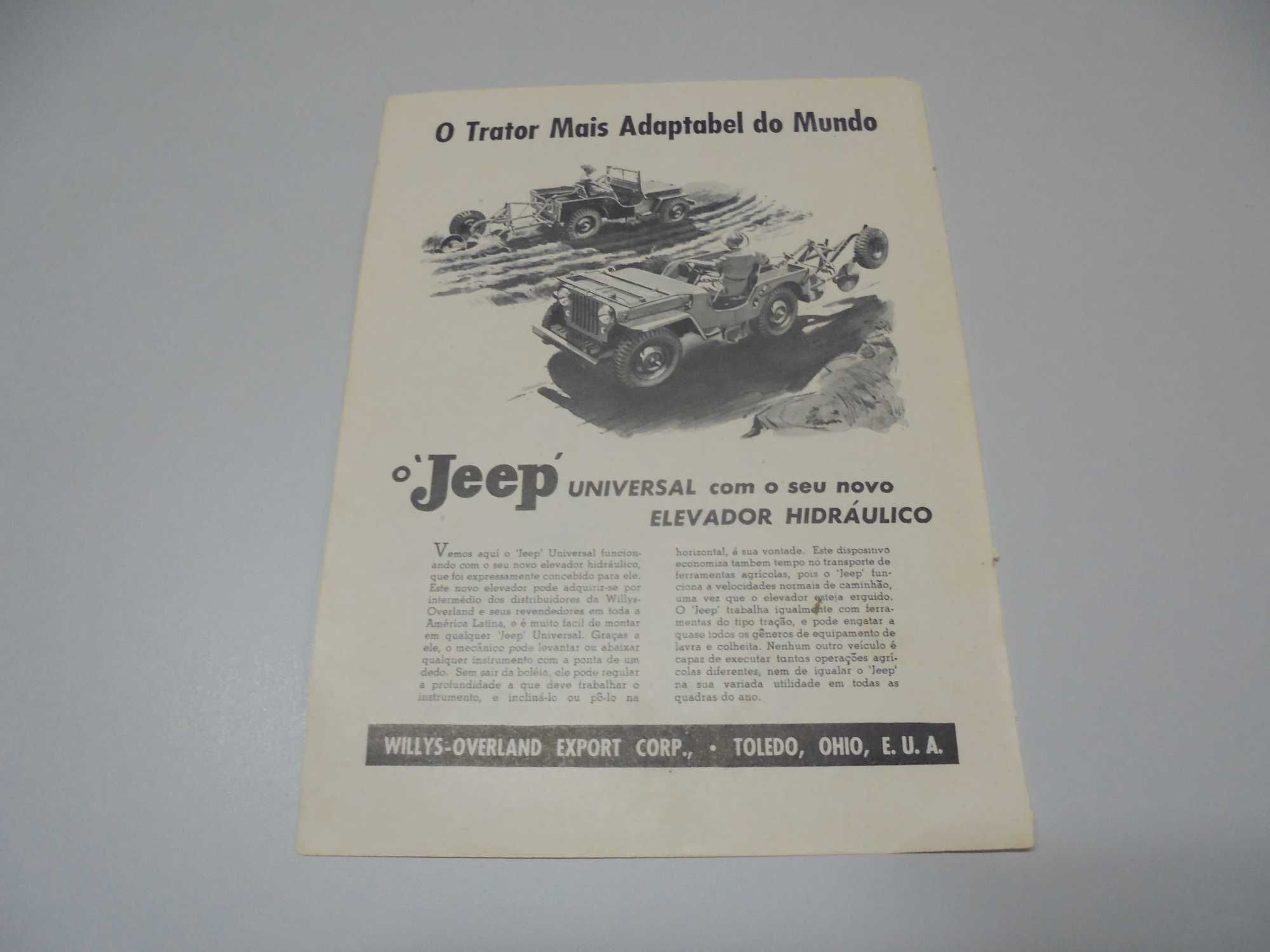 Jeep Universal Willys Overland - Publicidades anos 40