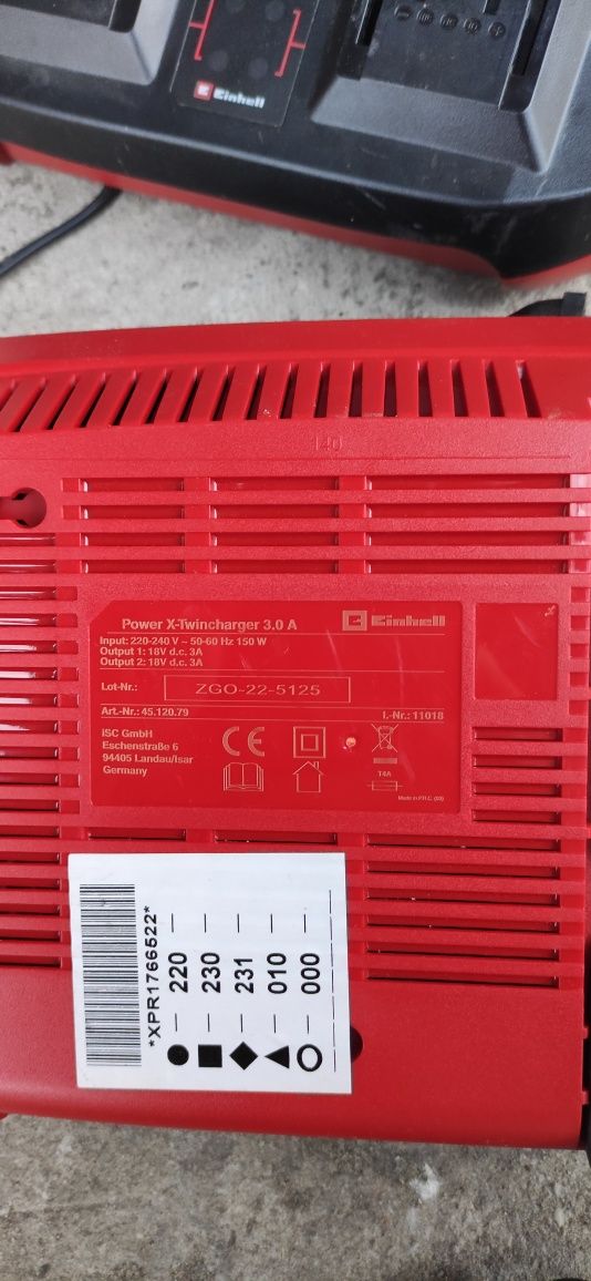 Einhell ładowarka podwójna baterii Power X-Twincharger pxc twin 18v 3A