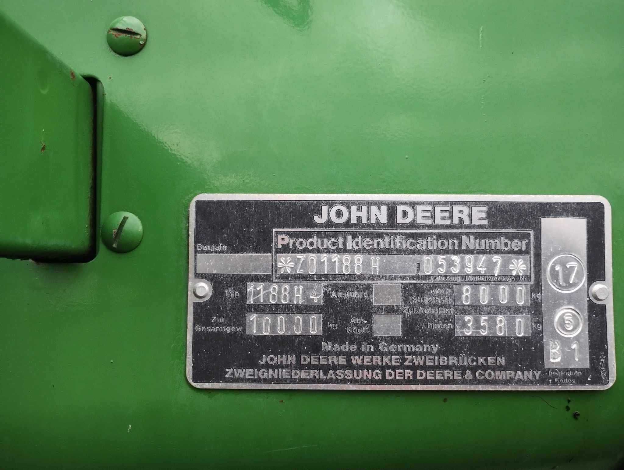 1992 John Deere 1188 h4