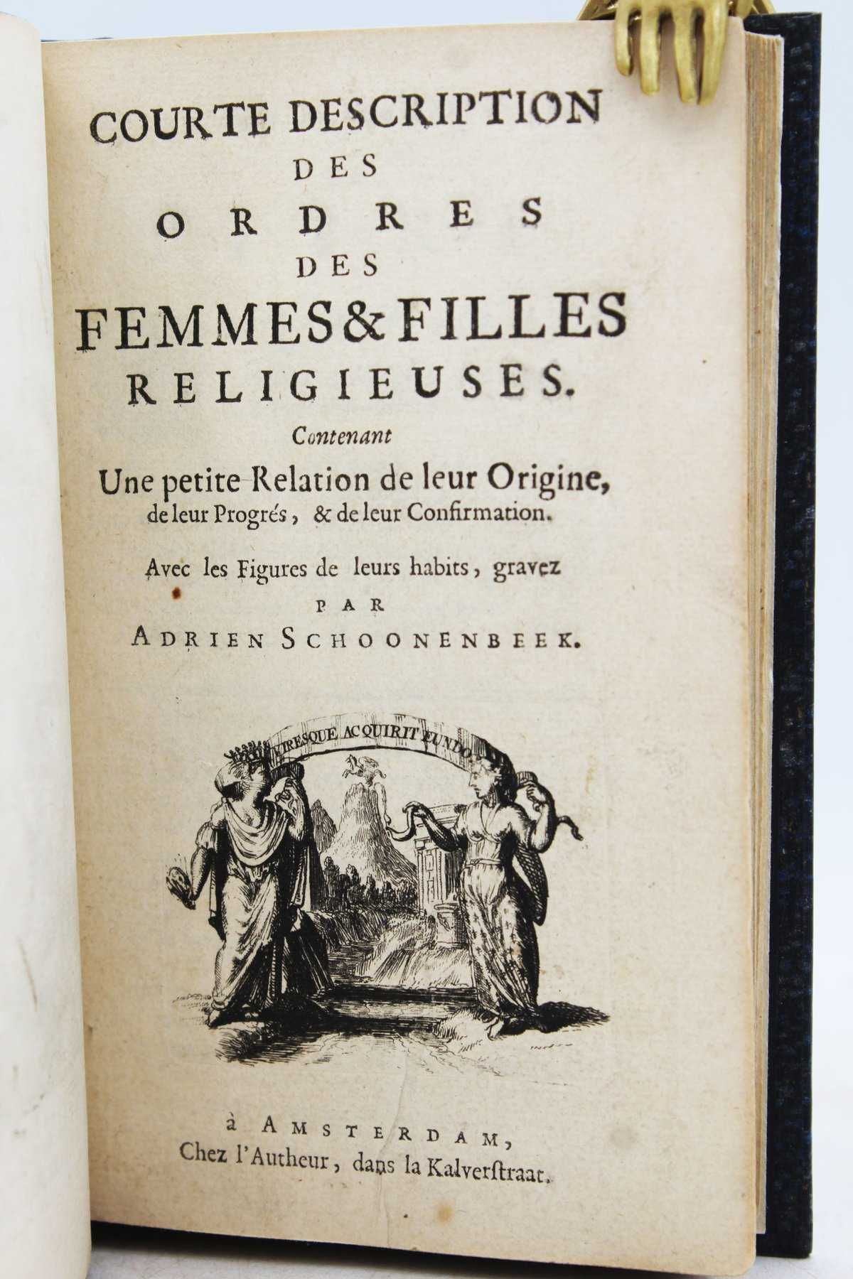 VALIOSÍSSIMA obra ILUSTRADA francesa sobre as Ordens Femininas. 1691.