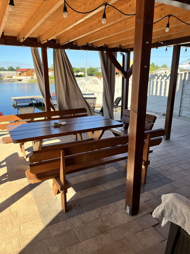 Domek caloroczny z prywatną plażą nad jeziorem w Spalonej -IBIZA