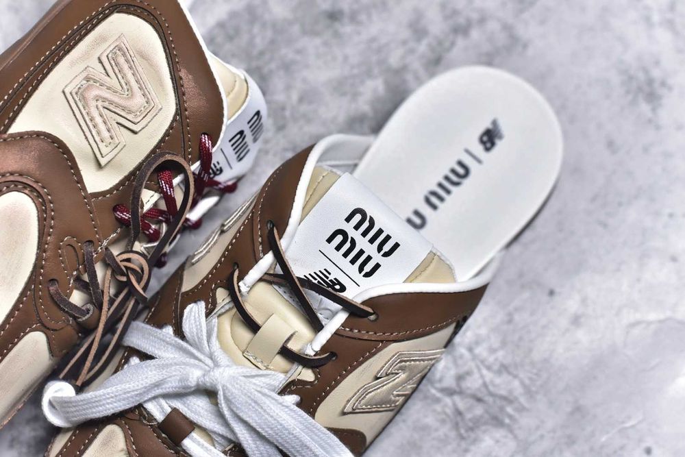 Buty damskie Mokasyny NewBalance_x_MiuMiu_530 SL Mule Brązowy R. 38