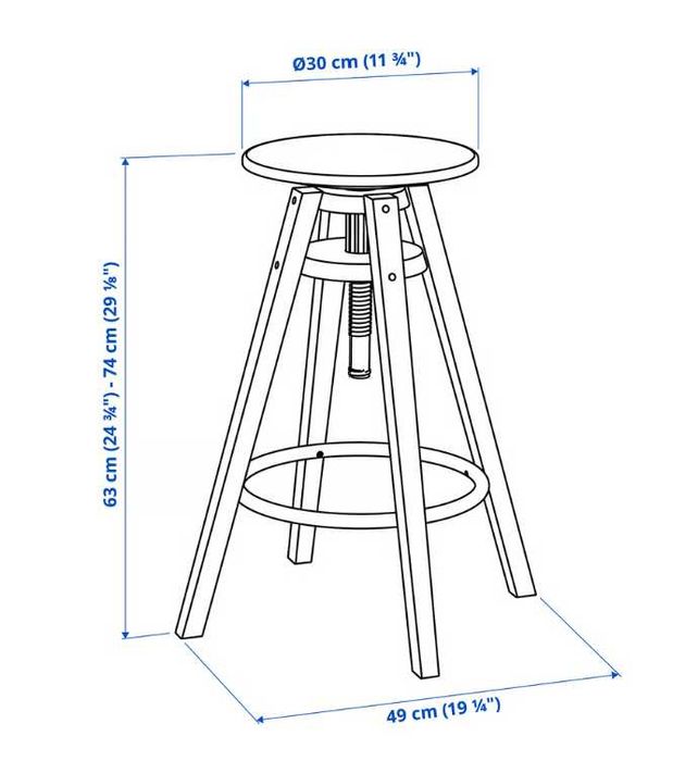 Bancos alto preto (perfeito para bancadas) - DALFRED IKEA