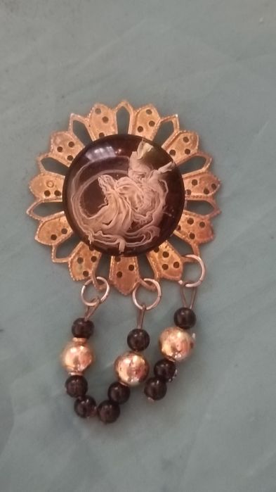 Бусы брошка жемчуг