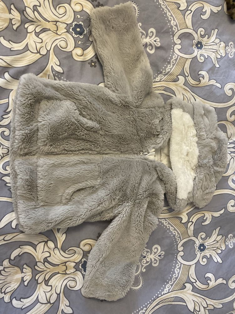 Шуба зі штучного хутра шубка MATALAN сірого кольору