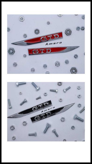 Simbolo/Logo GTD para Volkswagen Laterais(2 Cores)| NOVO