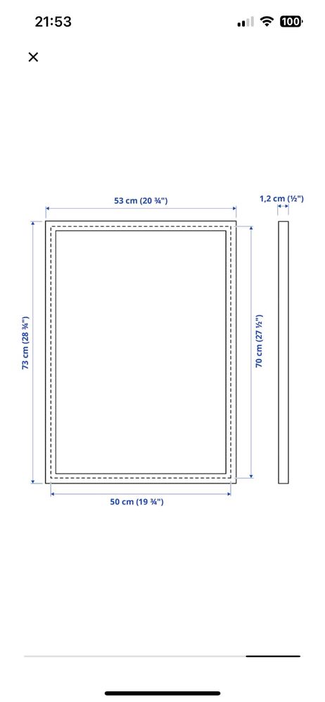 rama Ikea 50x70 Fiskbo