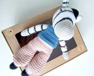 Maskotka na szydełku - Zebra - prezent handmade