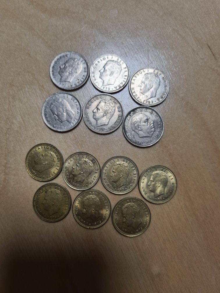 Zestaw starych monet - Hiszpania