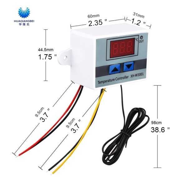 Терморегулятор термостат XH-W3001 12V 220V теплиці, інкубатори, підлог