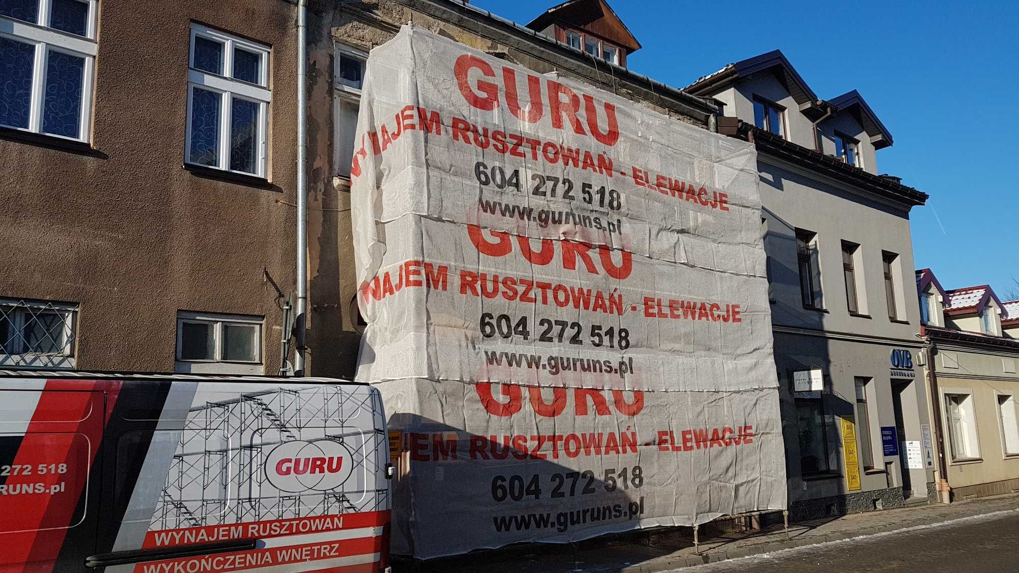 GURU. Wynajem rusztowań klinowych, Plettac, aluminiowe Krause.