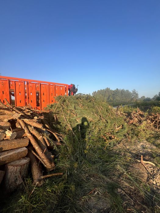 Krzaki , korzenie , galezie , wywoz , czyszczenie  kontener z hds