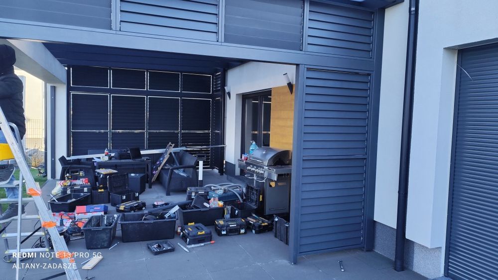 Zadaszenie tarasu, żaluzje przesuwne, pergola, taras, ogród zimowy