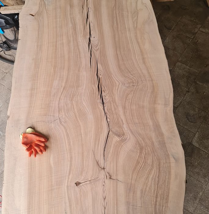 Stół drewniany dębowy jesionowy lity monolit wood live edge loft