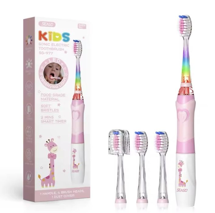 Щетка зубная электрическая детская SeaGo Sonic M4 LED подсветка