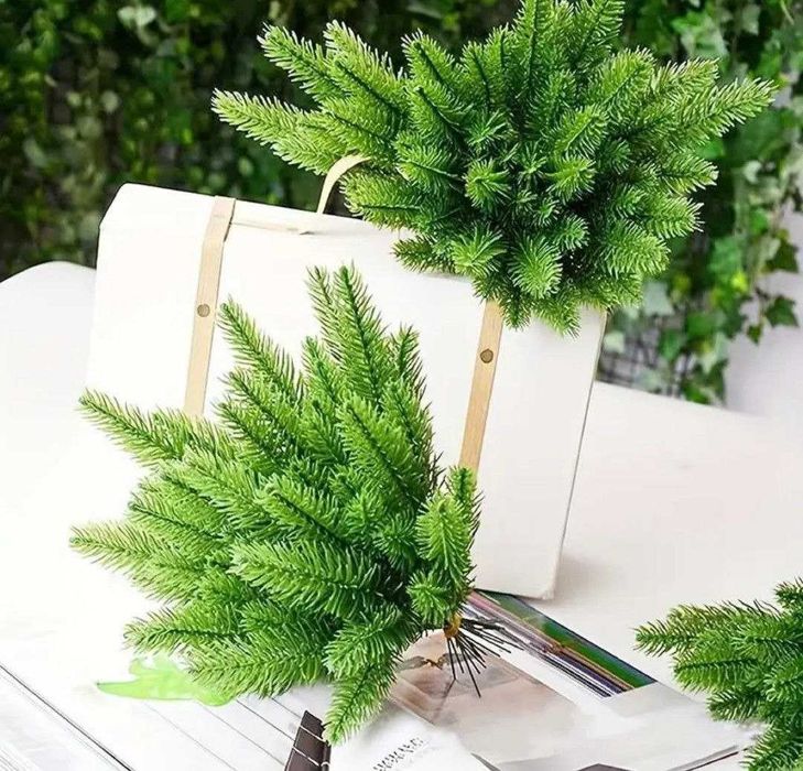 Гілочки ялинки штучні, зелені гілочки ялинки