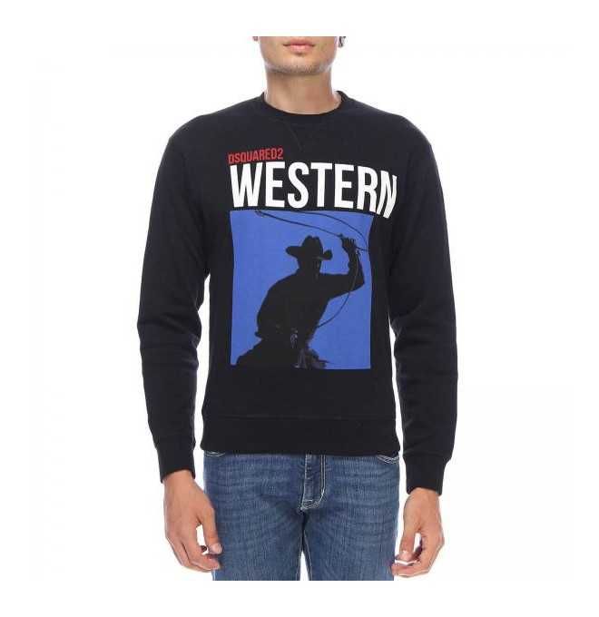 DSQUARED2 markowa włoska bluza WESTERN BLACK