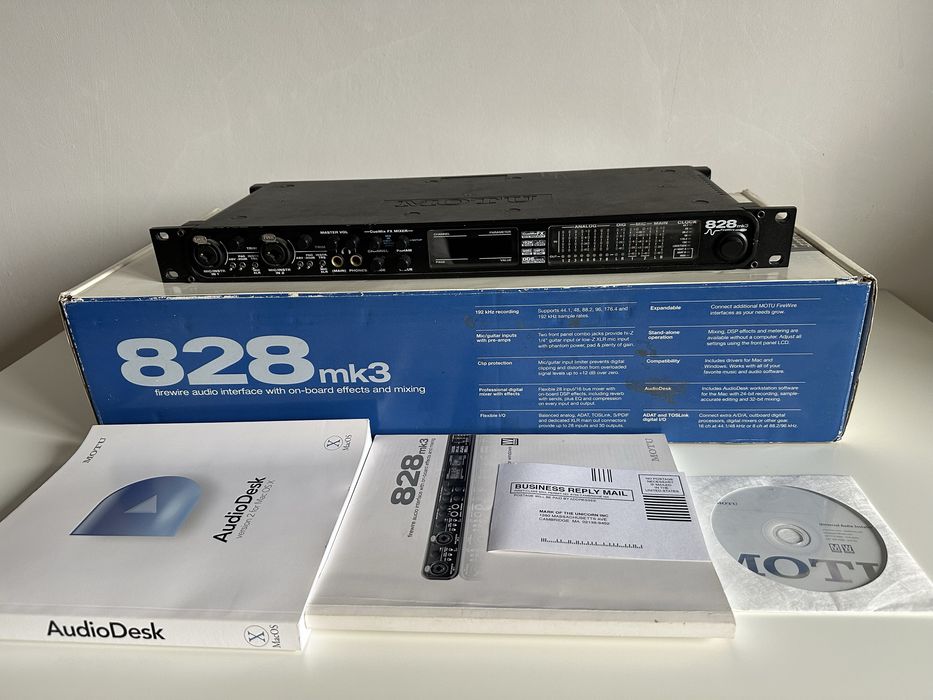 Interfejs audio MOTU 828mk3 FireWire – świetny stan, komplet!