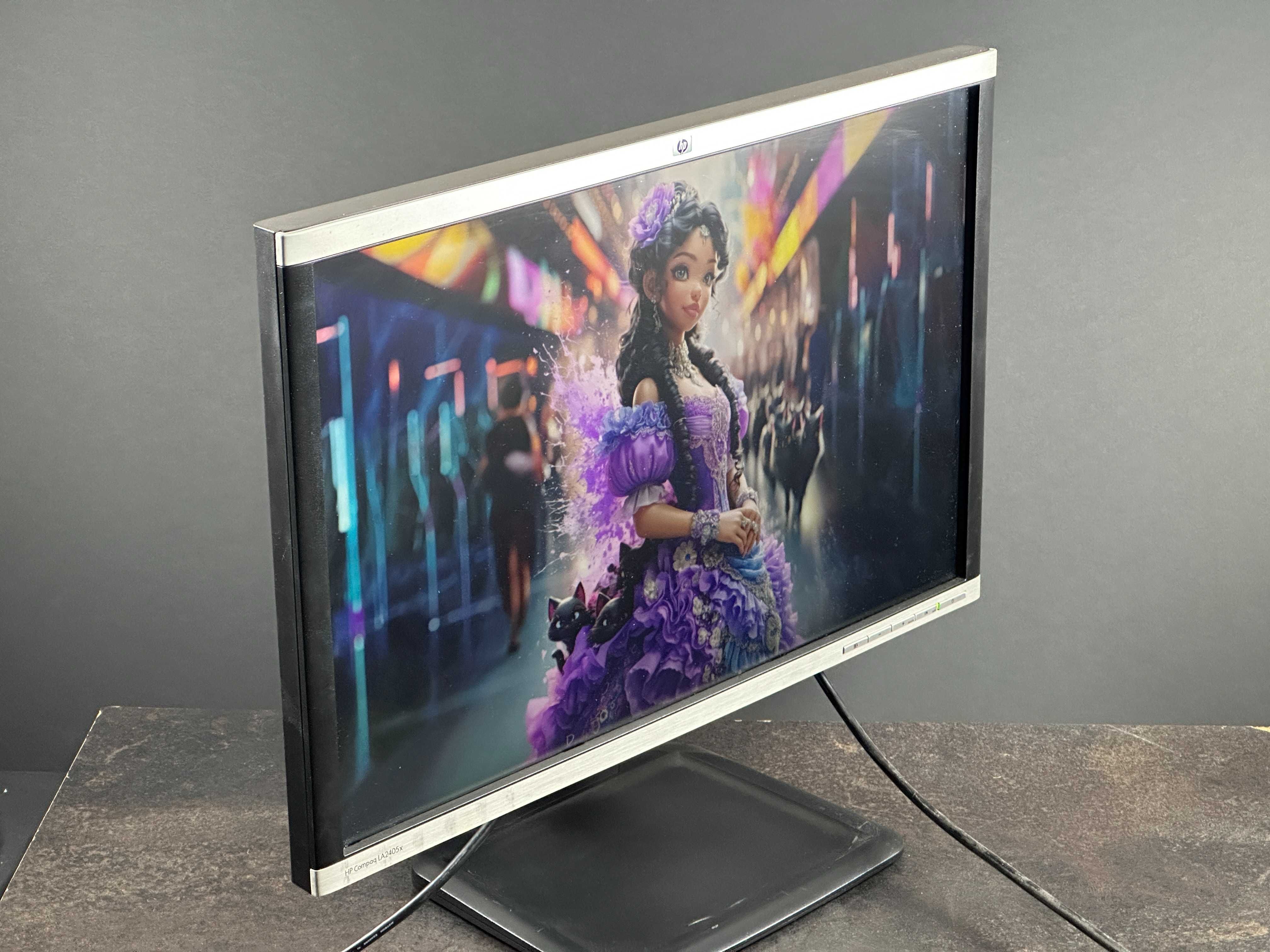 Barwny Mistrz Monitor HP Compaq LA2405x 1920 x 1200 FHD+ 24'' VGA DVI