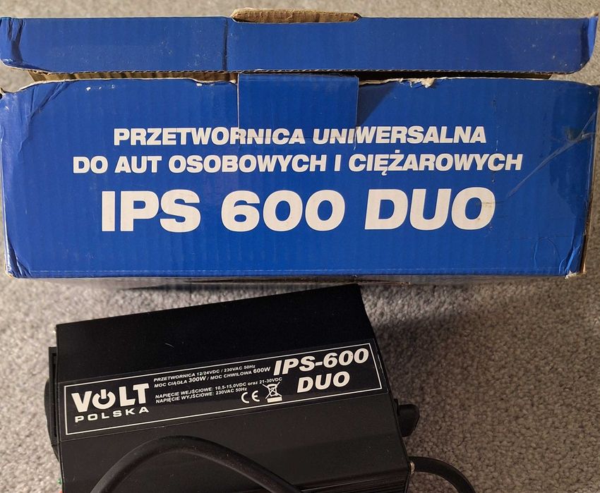 Przetwornica napięcia 12V 24V na 230V 600W zasilanie awaryjne UPS USB