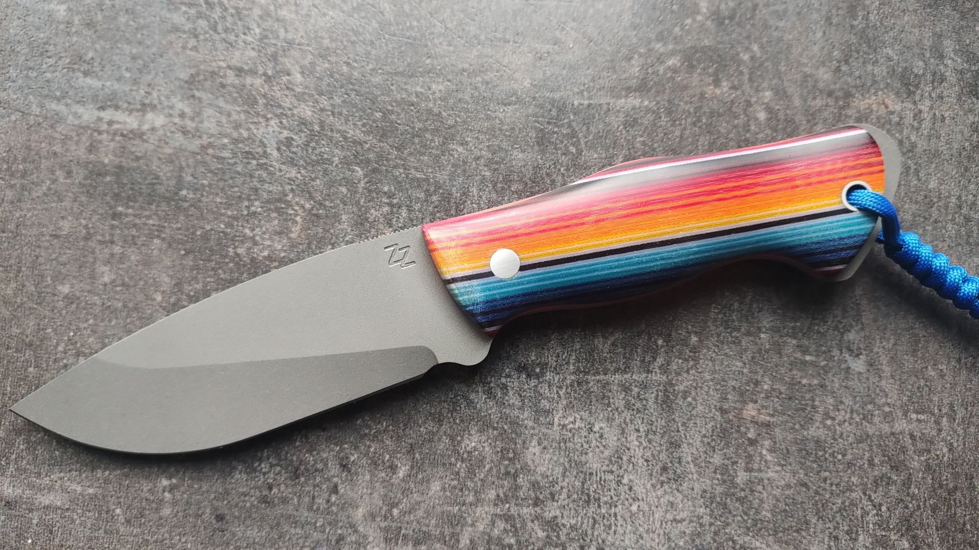 Nóż ZZ Custom Knives. Rising-Sleipner. G10, Micarta