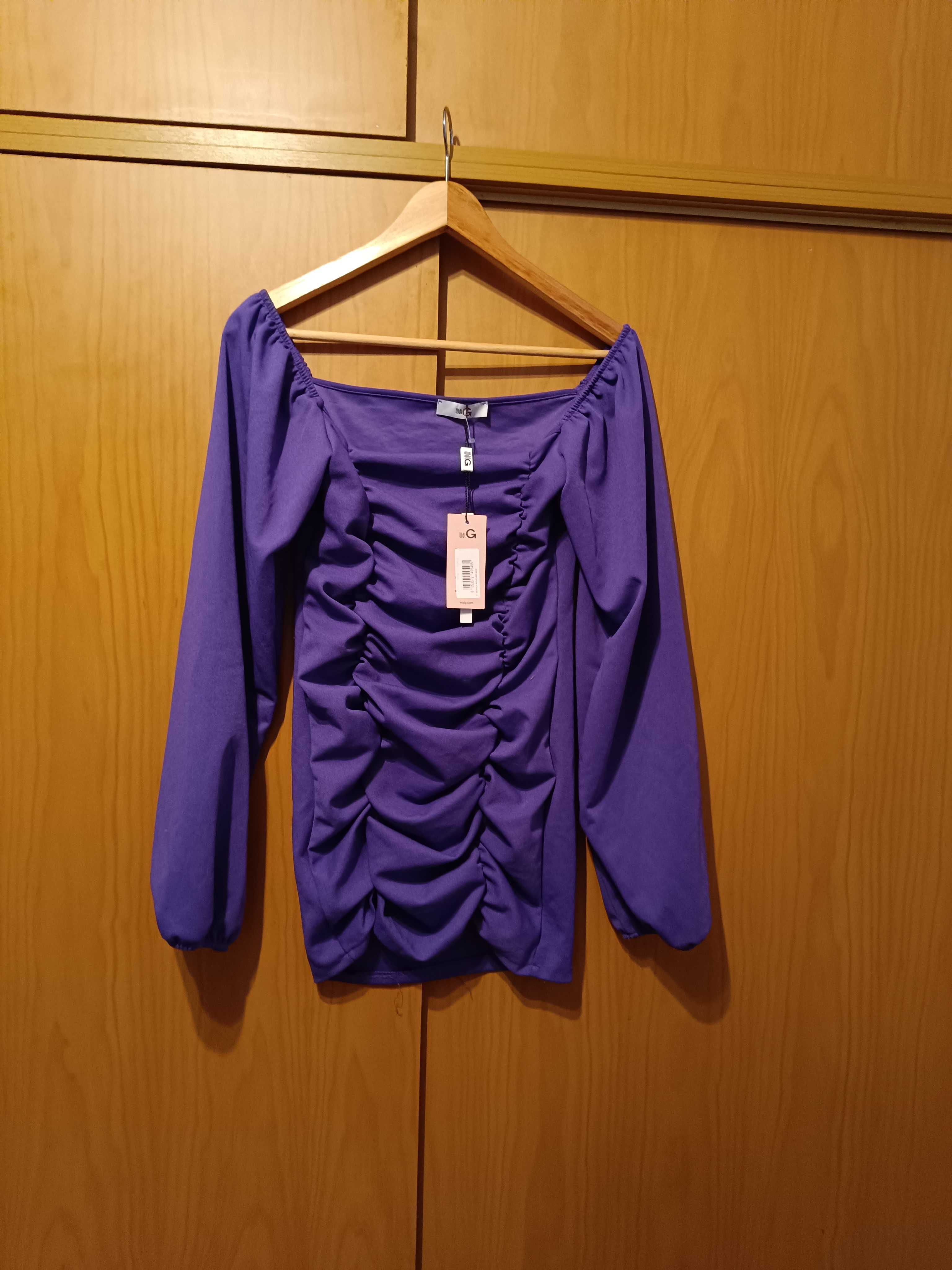 Camisola com etiqueta tamanho com elastecidade