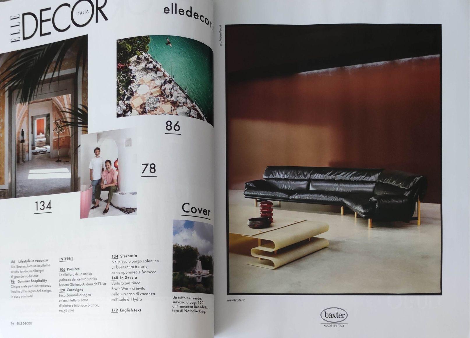 Magazyn Elle Decor edycja włoska 07-08/2023 wnętrza wystrój design dom