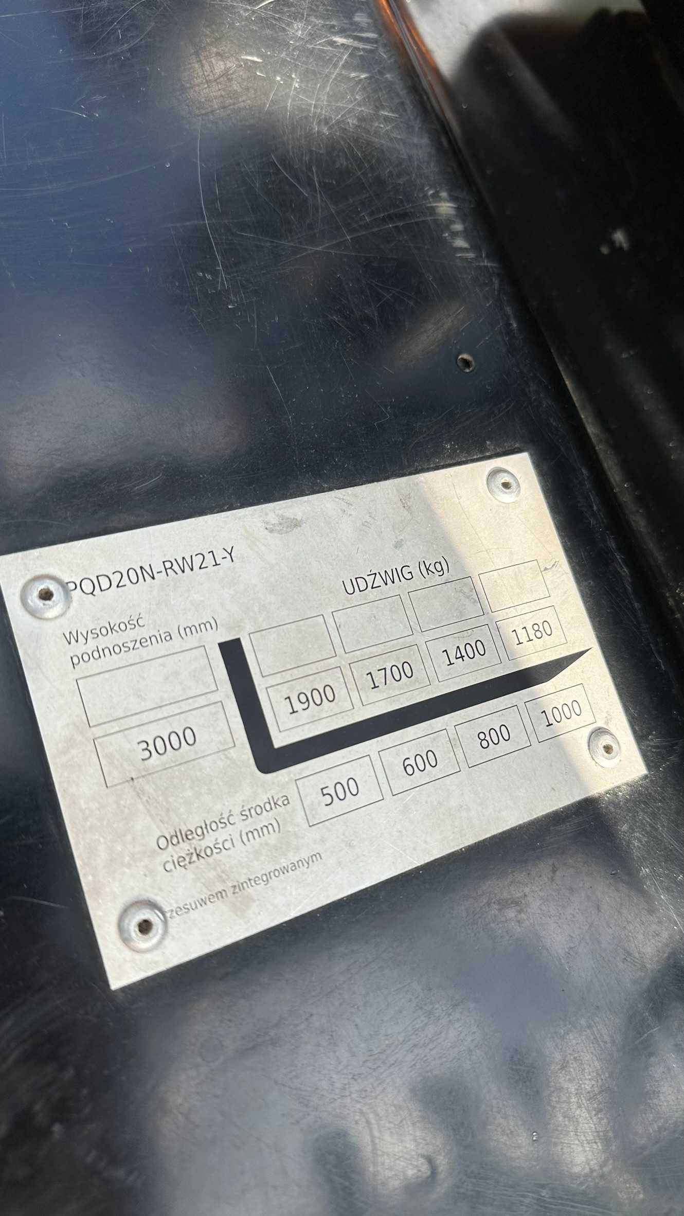 Wózek jezdniowy podnośnikowy HANGCHA 2000kg rok 2021