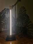 Lampa podłogowa z drewna światło LED, sterowana pilotem, loft, japandi