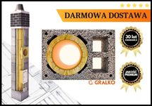 Komin Systemowy 8m KW2 (dymowy+2 wentylacje) najwyższa jakość KOMPLETN