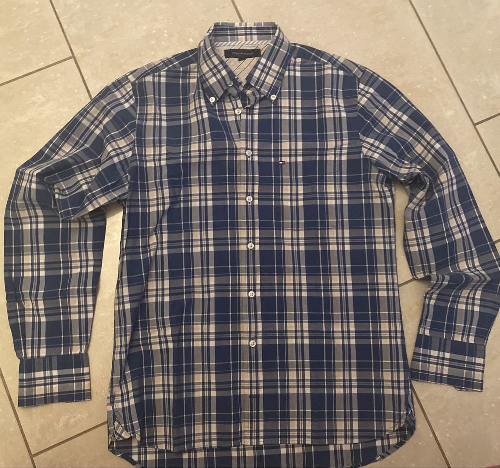 Tommy Hilfiger męska koszula w kratkę r. S jak nowa