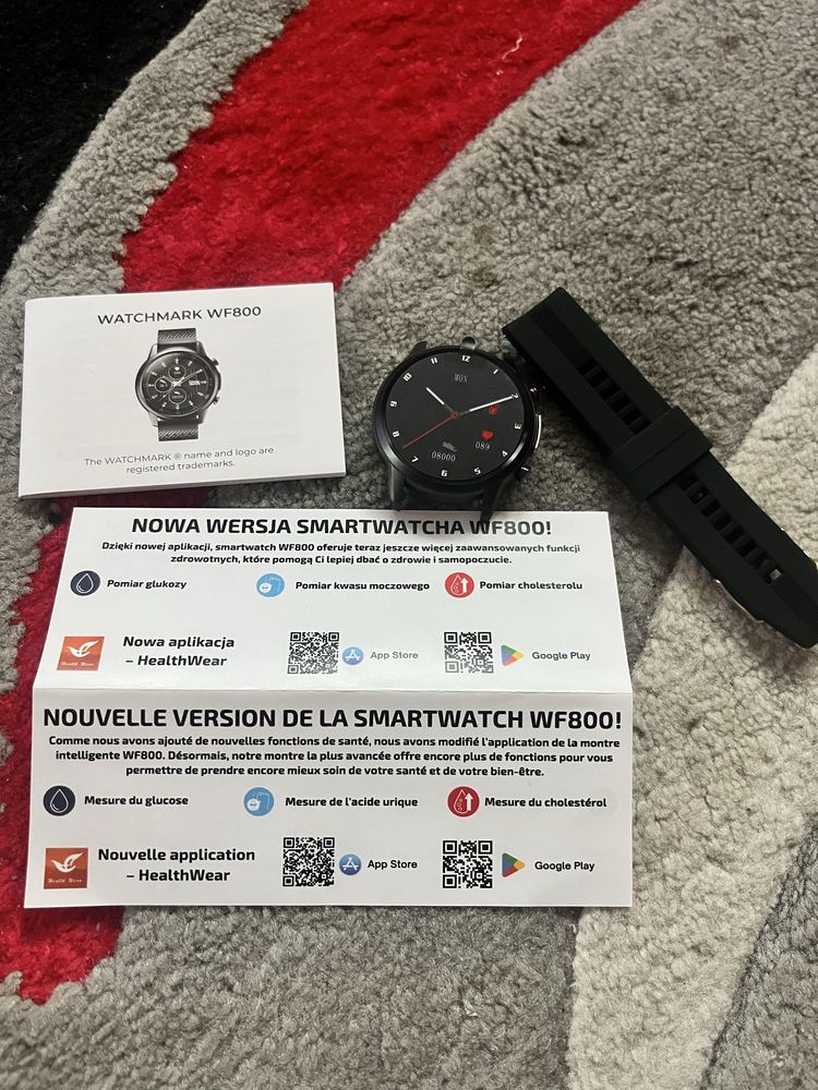 WATCHMARK WF800, meski zegarek kardio smartwatch