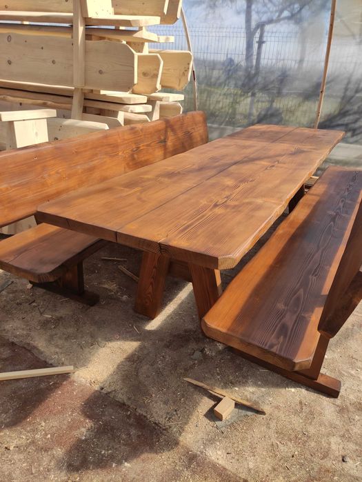 WYPRZEDAŻ! Góralskie Meble Ogrodowe z litego drewna, meble do ogrodu