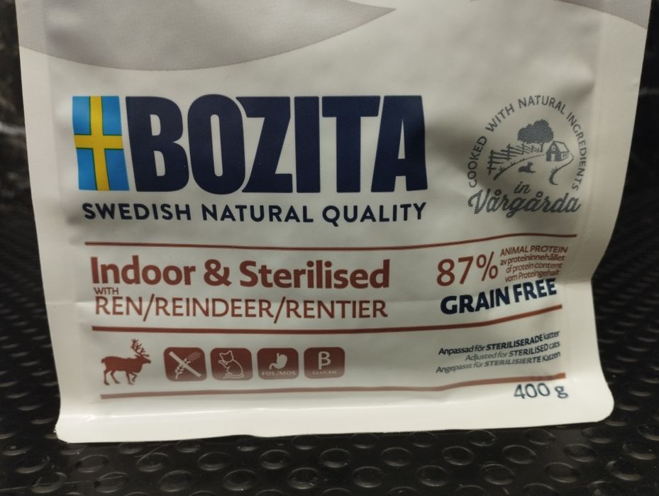 Bozita indoor and sterilised 400g kot