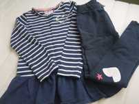 Tunika bluza i getry ocieplane 122-128 komplet