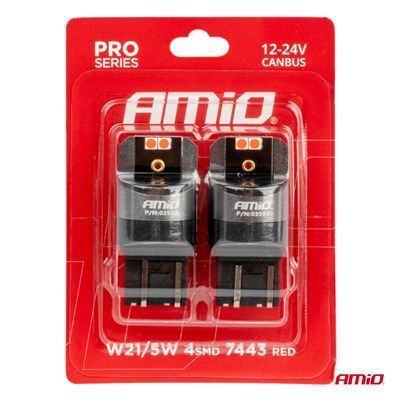Żarówki Led Canbus Seria Pro W21/5W 4X3030 Smd Red