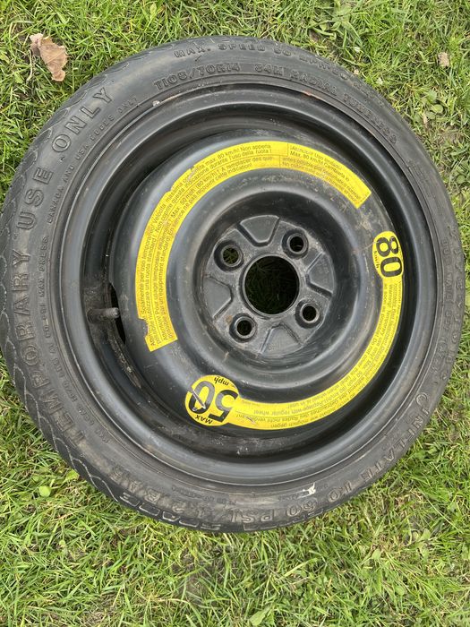Koło zapasowe 14” Dojazdowe - Dojazdówka - T105/70/R14 - 4x100