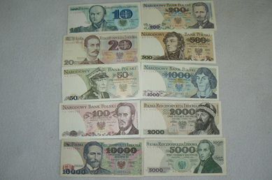 Zestaw banknotów