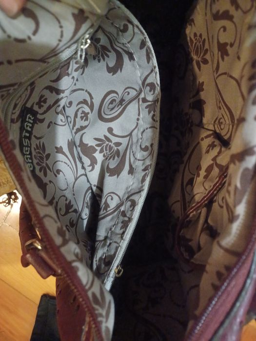 Bolsa mala de mão bordeaux