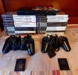 PS2(Slim)+2 Comandos+2 Memory card +18 Jogos