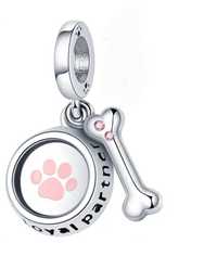 Charms miska dla psa kosc srebro 925 nowy